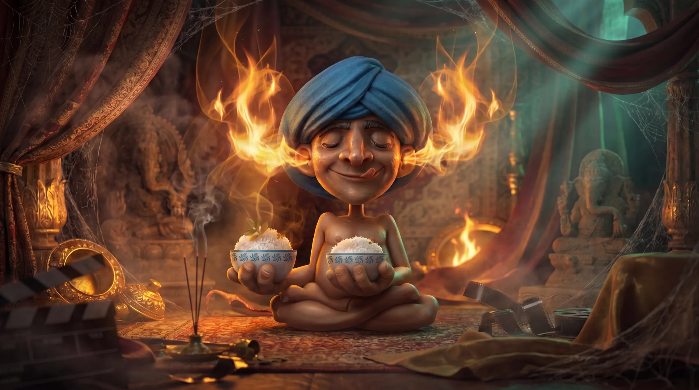 El Secreto de Jaipur con personaje indio en templo