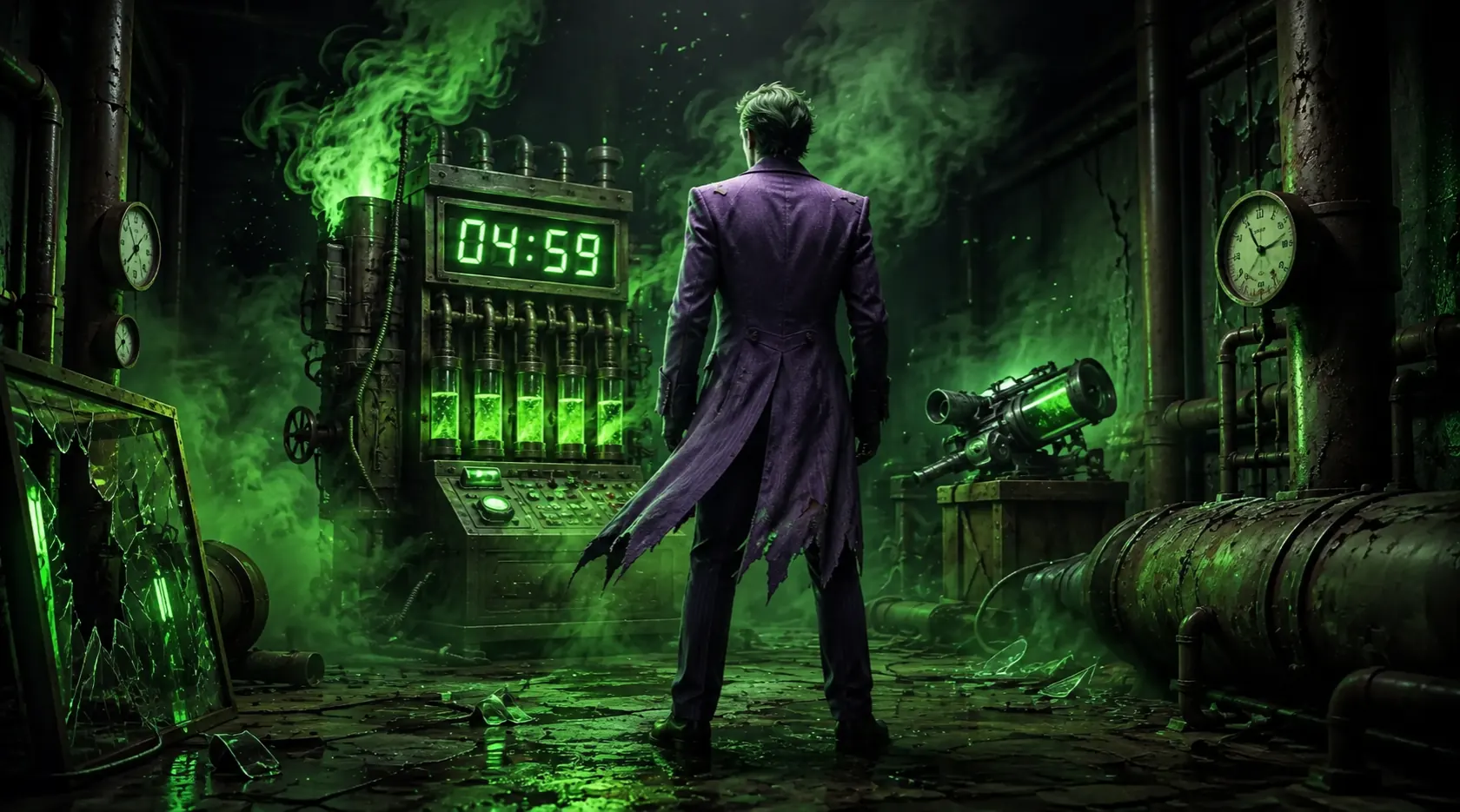 Poison escape room con carta y humo verde
